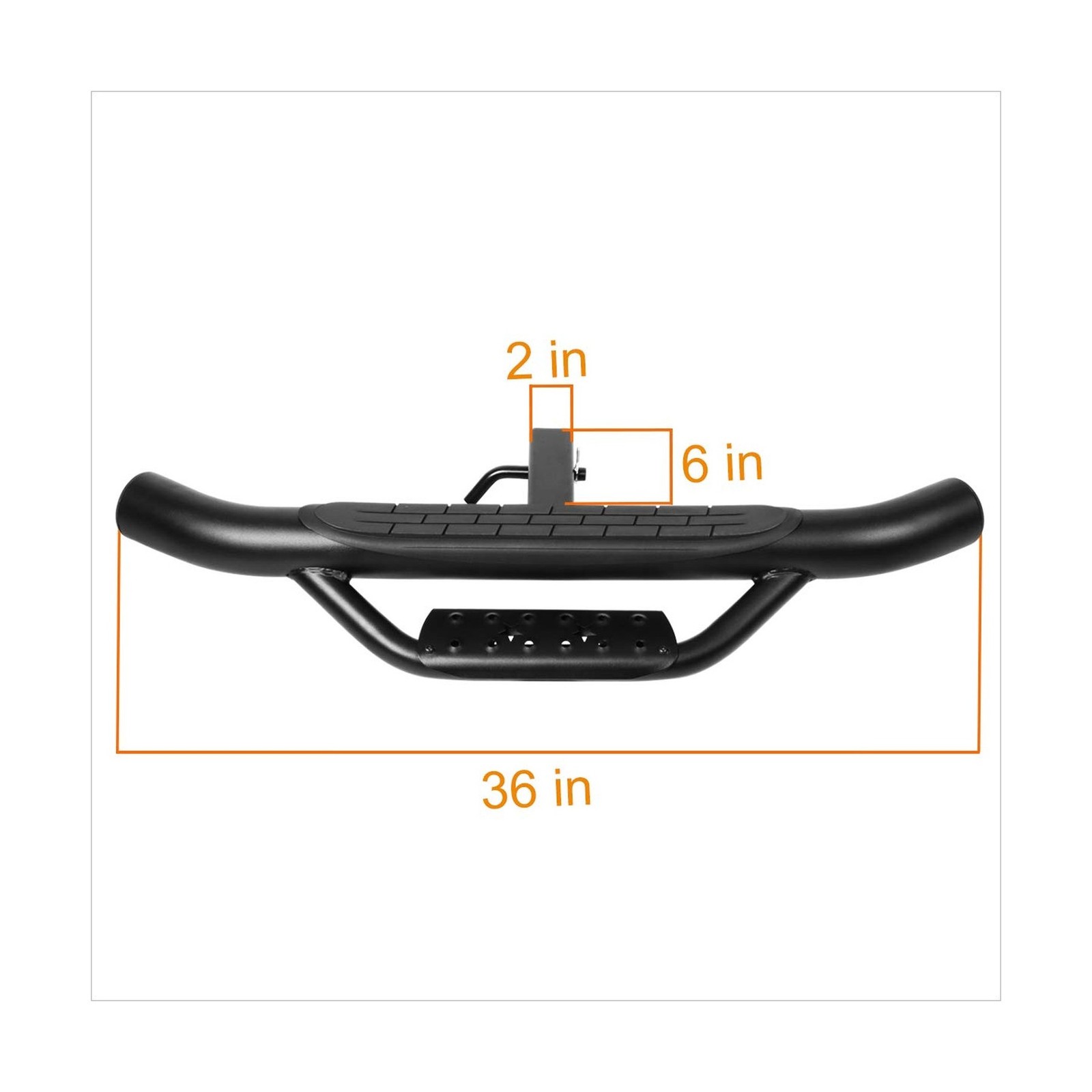 PM PERFORMOTOR Universal 36" Wide X 4" OD Black Steel Trailer Towing Drop Hit...