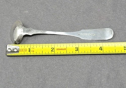 Coin Silver Salt Spoon H. Godwin circa 1810-51 Hartford CT - Picture 10 of 10