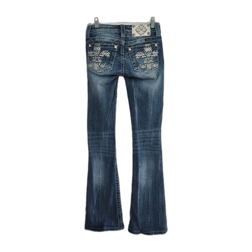 Miss Me Signature Boot Damen Jeans, Gr. 24, verziert, distressed, JE8220BL - Bild 7 von 12