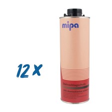 12x Mipa Steinschlagschutz UBS schwarz 1L, überlackierbar Spritzware