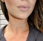 Wedding Women's Fashion Jewelry Gold Or Silver Crystal Choker Necklace 3-5