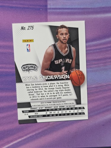 2014-15 Panini Prizm - Kyle Anderson #275 - 第 2/2 張圖片