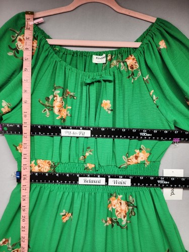Anthropologie Kindred Green Size L Embroidered Tiered Boho Maxi Dress - Picture 18 of 21