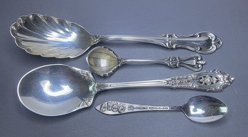 Verschiedene Sterling Silber kleine Servierlöffel Wallace Kolonial Handtuch Black Hills - Bild 3 von 10