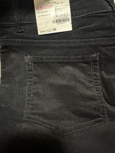 Charter Club Womens 10 Corduroy Straight-Leg Tummy Slimming Pants Deep Black - Picture 4 of 7