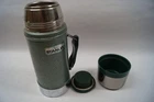Aladdin STANLEY Vacuum Bottle No A-1350B 24 oz Wide Mouth Green Silver B322