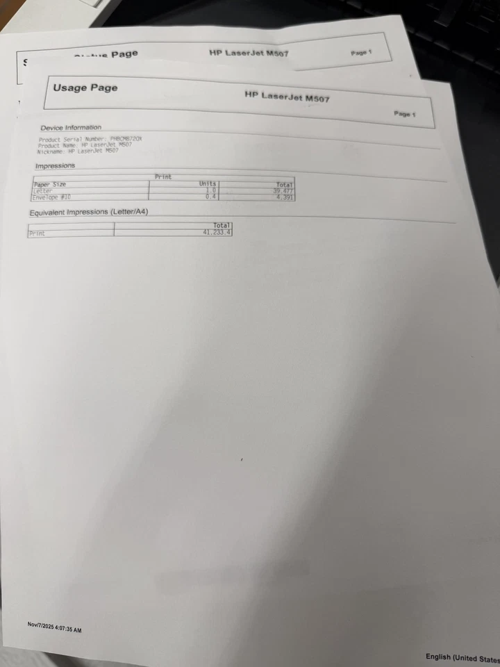 Impressora a Laser HP LaserJet Enterprise M507dn 1PV87A Impressora Perfeita - Imagem 4 de 4