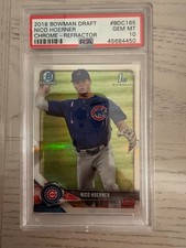 2018 BOWMAN DRAFT NICO HOERNER CHROME REFRACTOR #BDC165 PSA 10