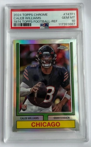 2024 Topps Chrome - Caleb Williams 1974 Topps Football Refractor (RC) PSA 10
