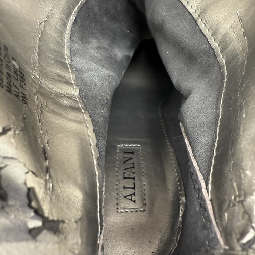 Alfani Lauree Ankle Boots Womens 9M Leather Suede Booties High Heel Cuffed Gray - Picture 12 of 16