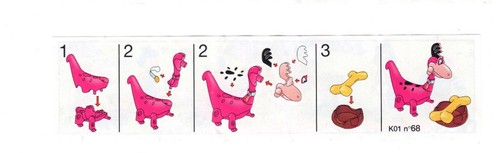 DINO mit HUNDEKNOCHEN Kinder Überraschung K01 FEUERSTEINE 2000 - Bild 9 von 9