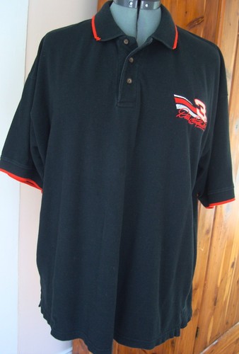 Competitor's View Black SS Polo #3 Dale Earnhardt L rot weiß grau Stickerei - Bild 1 von 7