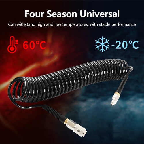 Air Compressor Tool Hose, OD8 X Id5Mm PU Spring Tube Air Pressure Hose Spiral - Picture 7 of 19