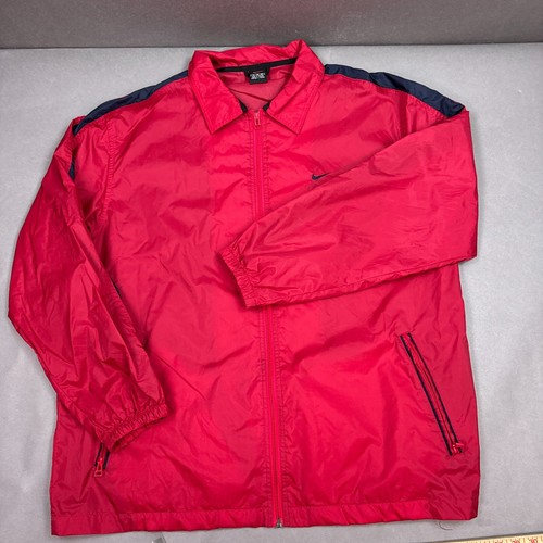Vintage Nike Jacket Mens Extra Large Red Windbreaker Track Running Streetwear