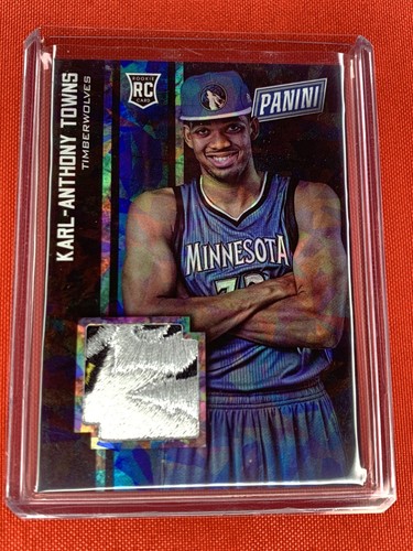 Karl-Anthony Towns 2015-16 Black Friday 9 Cracked Ice RC Hat Logo 4-Color Patch! - Picture 1 of 2