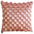 Decorative Sofa Cushion Case Pink 16"x16" Faux Suede - Soft Pink Dreams