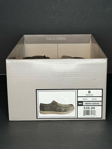 Falls Creek Enzo Größe 8 W6 Medium Oliv Herren Freizeit Bootsschuhe - Bild 1 von 6