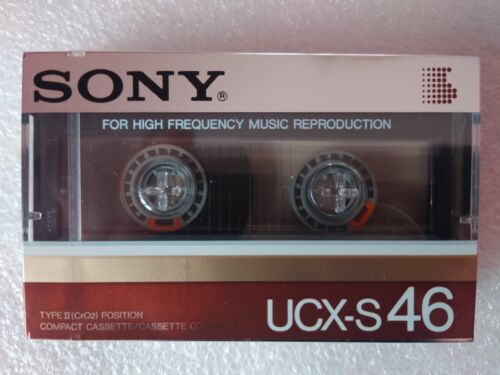 Brand new Sony UCX-S 46 audio cassette tape, blank, sealed, RARE