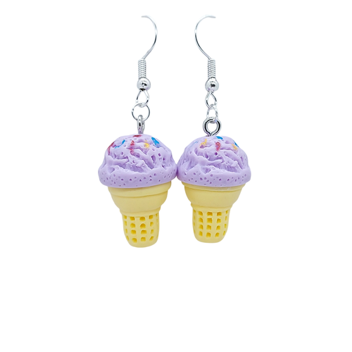 USA Verkäufer 3D Eiscreme Kegel Anhänger Ohrringe Schmuck bunt neu 1 Paar - Bild 2 von 42