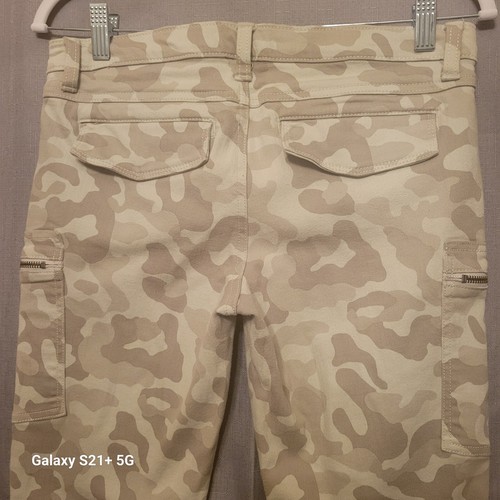 Victoria's Secret VS Cargo Crop Camo Jeans Women's Size 4 Green Zippers - Picture 4 of 11