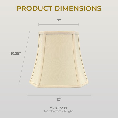 Royal Designs Inc Lamp Shade Square Cut Corner Bell Basic Lampshade - Picture 15 of 84