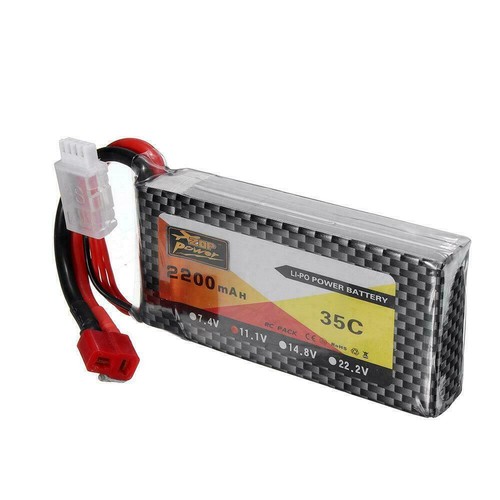 1pcs Lipo Battery 11.1v 2200mAh 35c 3s with T Plug For Rc Drone Rechargeable Car - Picture 3 of 10