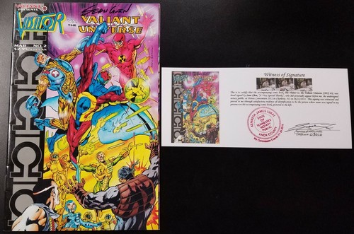 The Visitor vs. the Valiant Universe (1995) #1 & 2 SIGNED Notarized Layton Chen - Picture 8 of 14