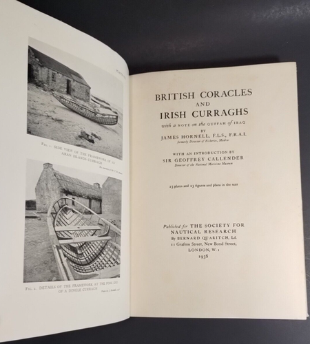 Maritime Geschichte British Coracles & Irish Curraghs HC Buch und Postkarten 1938 - Bild 2 von 16