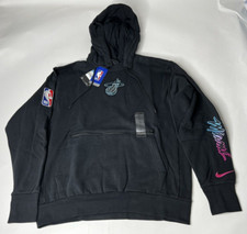Nike Miami Heat ViceVersa City Edition Courtside Hoodie Black Blue Pink Sz M NWT
