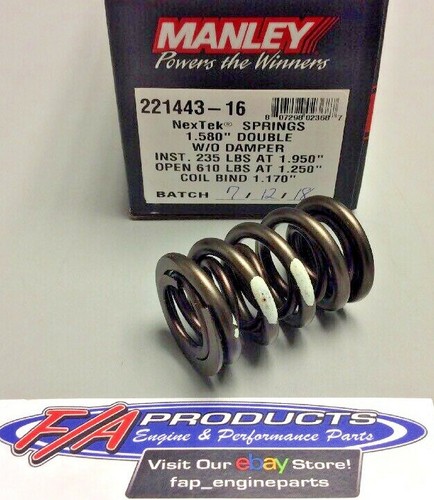 Manley 221443-16 NexTek Oval Drag Race Valve Springs 1.580" .730" Lift - Picture 3 of 7