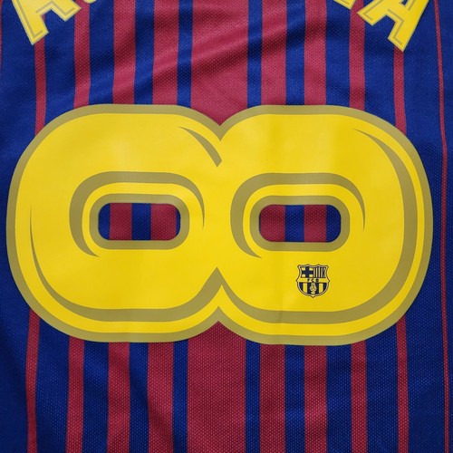 2018 Nike Barcelona Home Soccer Jersey Andres iniesta Men XL Farewell - Picture 3 of 7