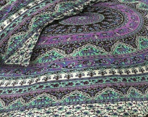 Indian Cotton Handmade Bedding Mandala Quilt Cover Duvet Doona Cover Boho Set - Picture 2 of 2