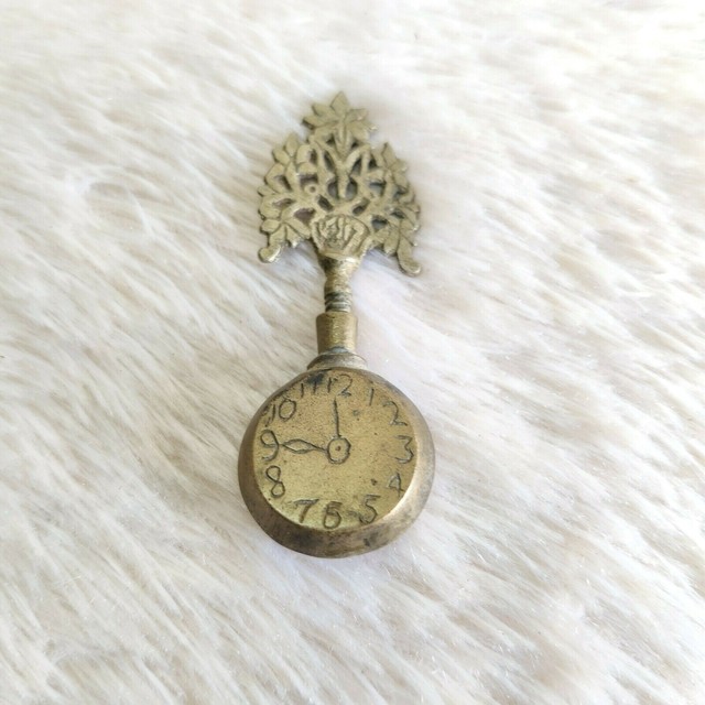 Vintage Clock Shape Nickel Brass Kohl Holder Traditional Kohl Pot Rare Vintage Clock Shape Nickel Brass Kohl Holder Traditional Kohl Pot Rare