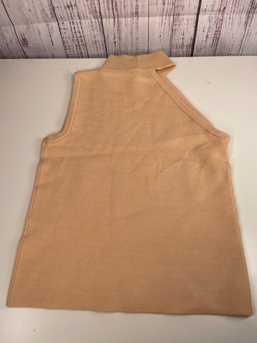Monrow Women Beige mock neck Tank Top Size XS - Picture 2 of 3