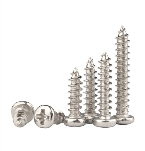 Nickeled M1.2 M1.4 M1.7 M2 M2.3 M2.6 M3 Phillips Pan Head Self Tapping Screws - Picture 9 of 12