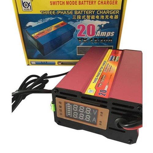 Cargador de batería de automóvil 12V 20A para batería de plomo ácido 100AH-150AH 220V - Imagen 5 de 5