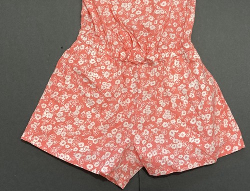 Girl's Gap Coral Floral Poplin Romper Size 8 EUC - Picture 3 of 3