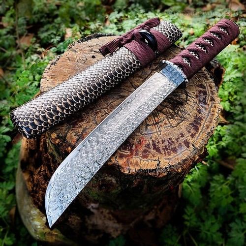 Bushido Katana Messer japanischen Stil VG10 Damaststahl Ninja Samurai Jagdmesser - Bild 5 von 23