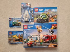 Lego City 5x Factory Sealed New Sets 60121, 60214, 4899, 30312, 40345 