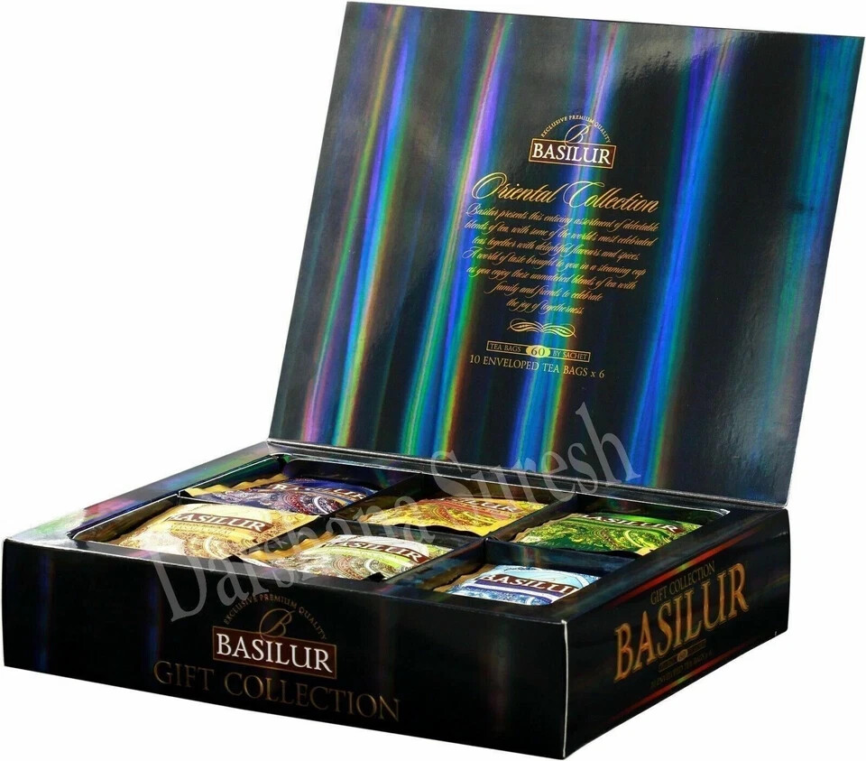 Basilur - Tea Gift Box Oriental Collection Assorted 60 Ceylon Bags free ...