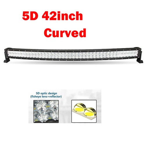 Curved 5D Led Light Bar Offroad 22 32 42 50 52" INCH Fog Driving For Truck SUV - Picture 25 of 41