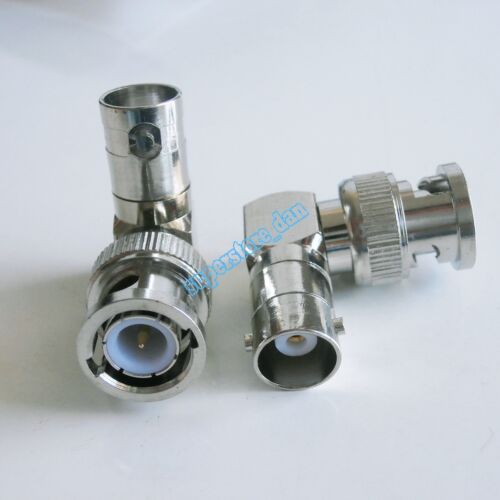 BNC male plug to BNC female in series right angle 90° RF adapter connector - Picture 3 of 5