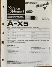 Pioneer A-X5 Stereo Amplifier Original Service Repair Manual