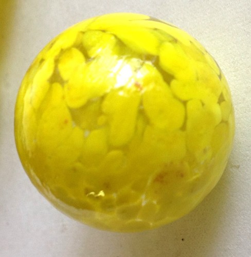 Glass Marbles Game Shooters 1" - 10 pcs Clear w/yellow spots - Picture 2 of 2