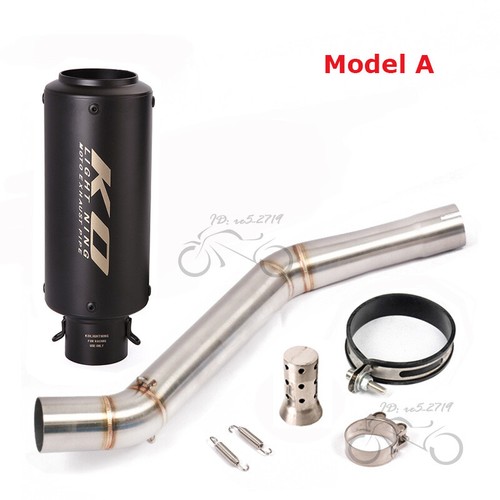 Slip for CF-Moto 650MT 650NK 400NK Exhaust Link Pipe Black Muffler Tips System - Picture 5 of 12