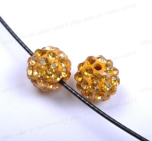 20 Stck. Premium Tschechischer Kristall Strass Pflasterstein Ton Runde Disco Kugel Abstand Perle - Bild 76 von 98