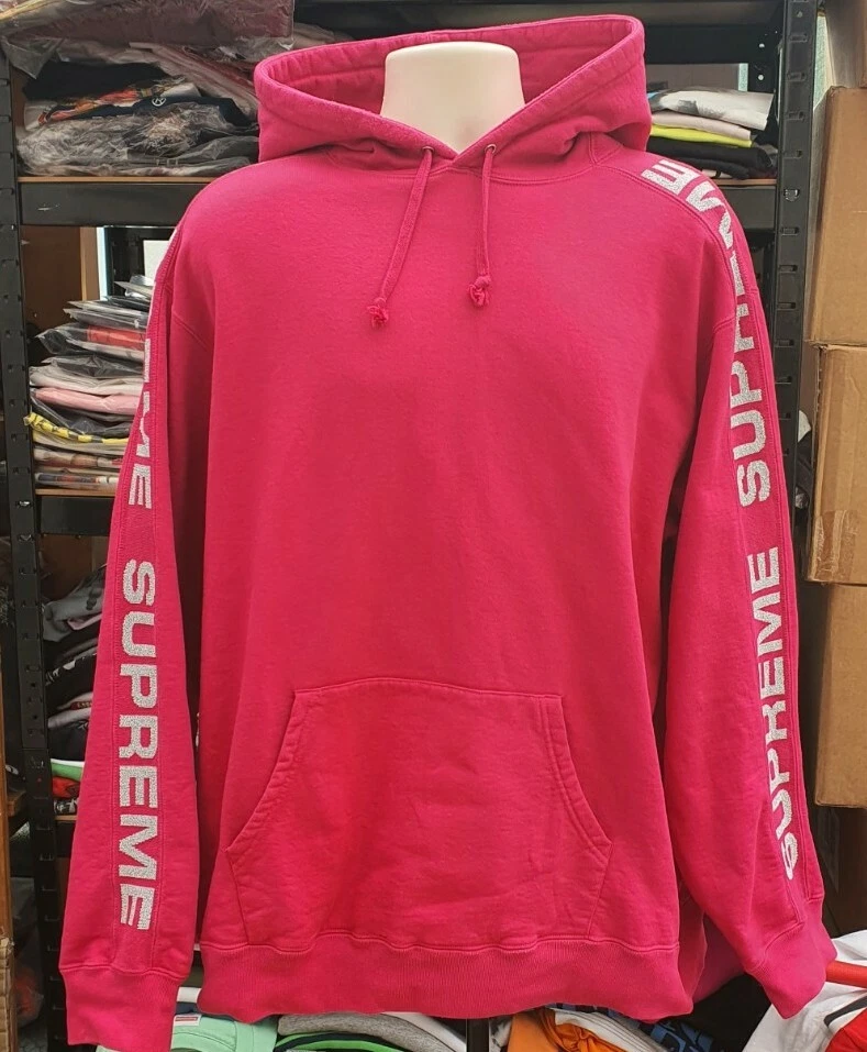 Sweat à capuche SS20 Supreme Metallic Rib fuschia taille XL sweat à capuche