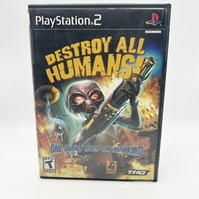 Destroy All Humans  Playstation 2 PS2 Video Game No Manual Blockbuster Case