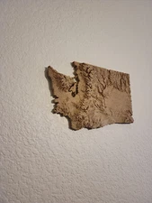 Wooden Topographic map of Wasgington, 3D Map, Geographic Wall Art Relief Map