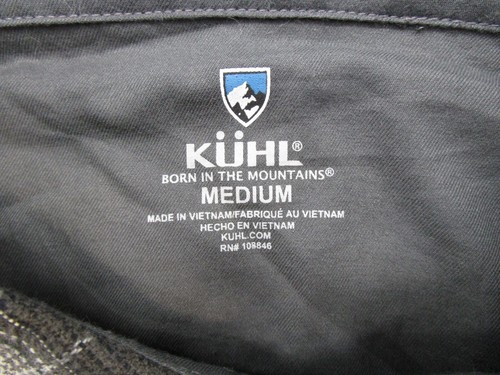 Kuhl The Law Plaid Flannel Button Outdoors Hiking Shirt SZ M 7373 Aged Oak NEW - Imagen 4 de 13